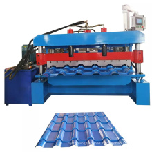 step tile color glaze roof roll forming machine prices